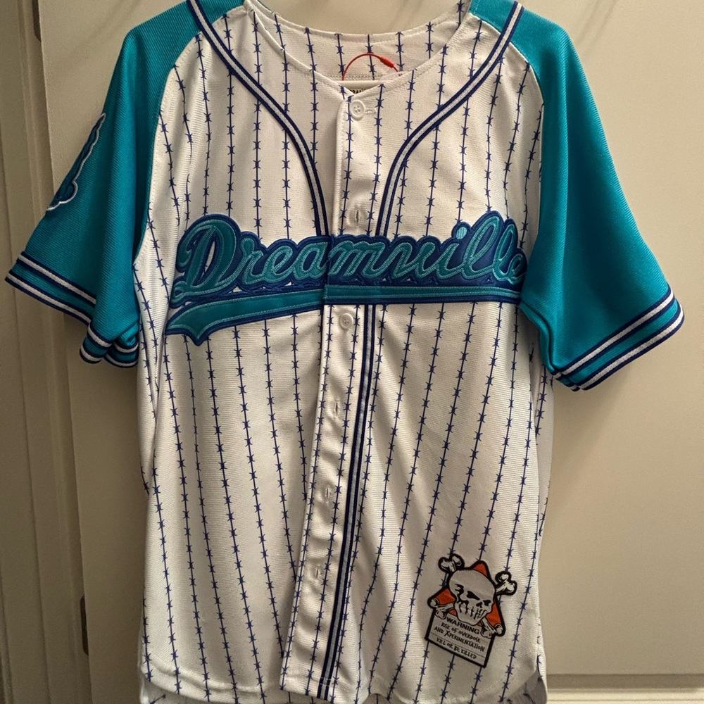 Kids Baseball Jersey - Teal and White